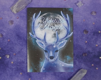 Yuletide Magic Winter Christmas Deer Greeting Card