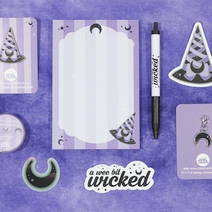 Purple Pretty Witch - Stationery Gift Set - Bundle