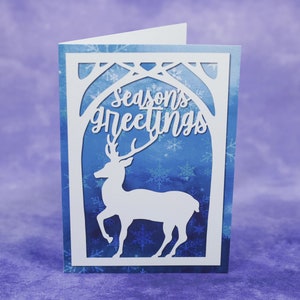 Season's Greetings Greeting Card Happy Holidays Greeting Card Christmas Card Deer Holiday Card image 2