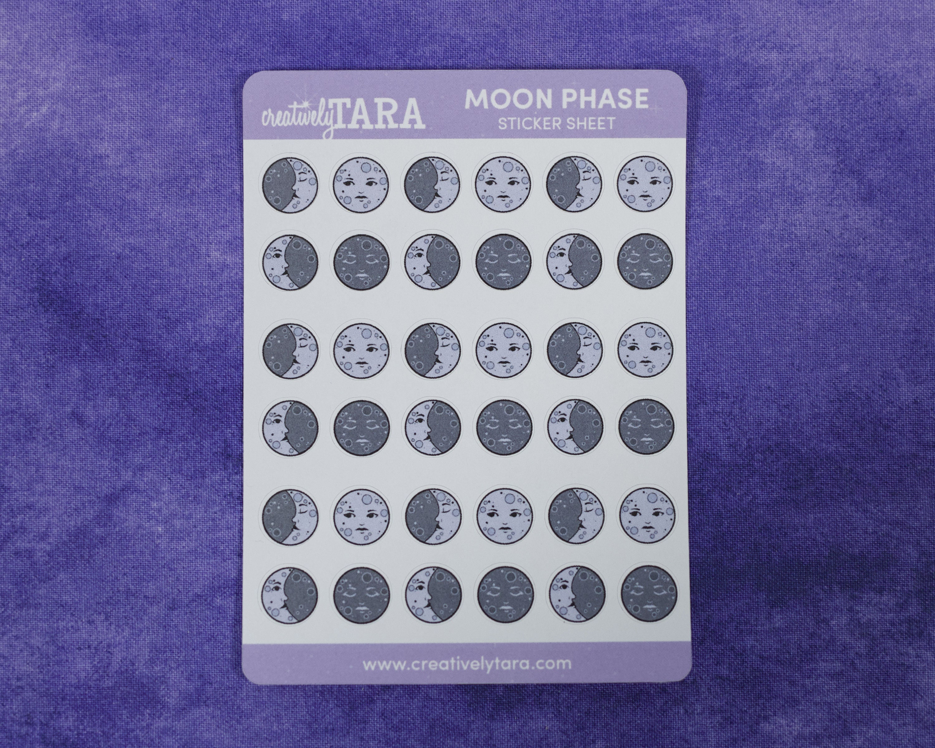 Moon Phases - Planner - Bullet Journal - Paper Sticker Sheet - Etsy