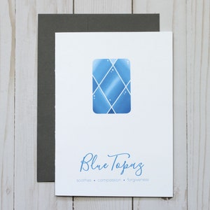Blauwe Topaas Edelsteen - December Verjaardag - Wenskaart