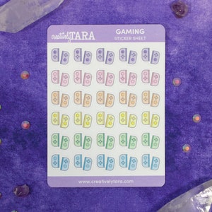 Gaming - Planner - Bullet Journal - Paper Sticker Sheet