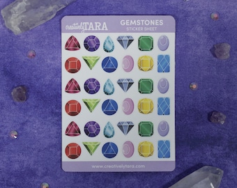 Gemstones - Planner Paper Sticker Sheet