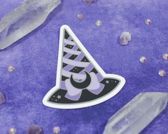Witch Academy Hat - Nightshade Purple - Waterproof - Vinyl - Die-Cut - Sticker