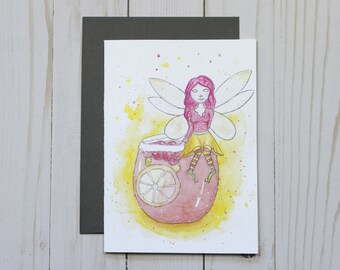 Jingle Juice Sprite - Artwork Greeting Card - Art Print