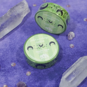 Green Pretty Witch - Black Foil - Washi Tape