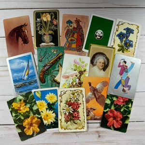 Vintage Playing Cards Ephemera: Assorted Art Cards for Junk Journals