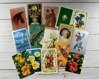 Vintage Playing Cards Ephemera: Assorted Art Cards for Junk Journals