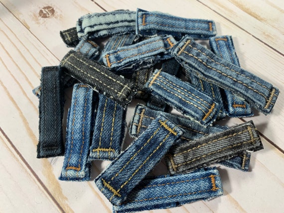 15 Assorted BLUE ONLY Belt Loops Denim Jean Pieces Patchwork Hand Cut Denim  Loops Denim Jeans Sewing Quilting Repurposed Denim Crafting -  Canada