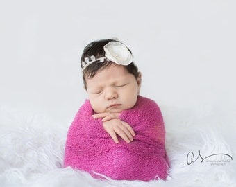 Baby Headband, Tie Back Headband, Photography Prop, Photo prop