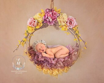 Newborn mohair bonnet, Mohair Crochet Baby Girl Newborn hat, Photo Prop