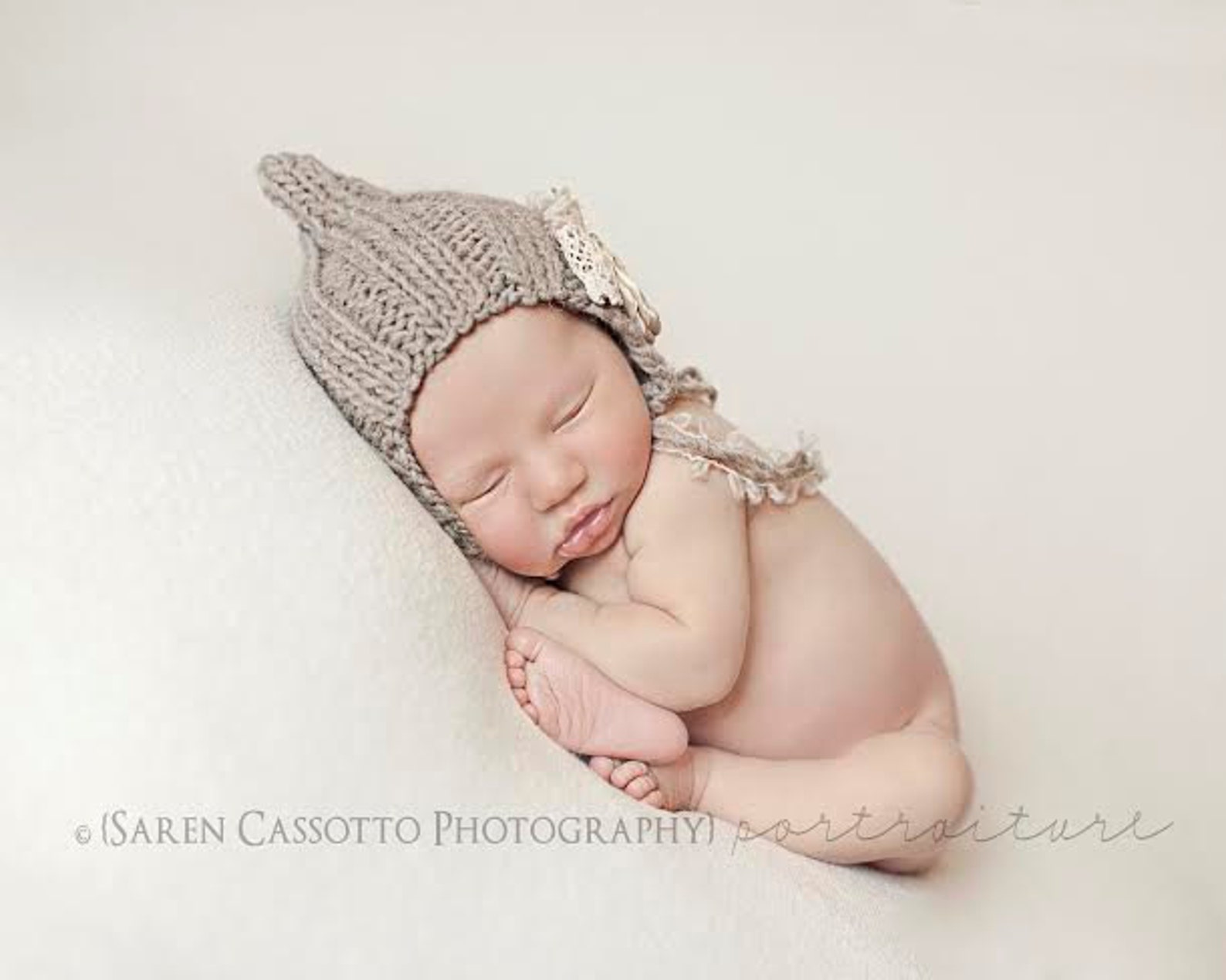Knit Cacao Baby Hat Wool Newborn Baby Girl Vintage Etsy