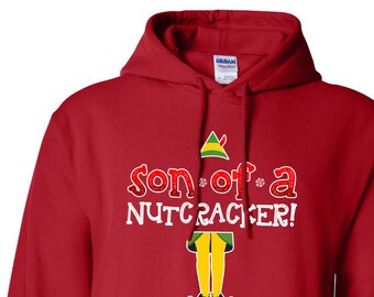 Son of a Nutcracker Hoodie Elf Shirt Weihnachtsparty Shirt Kapuzenpullover Pullover Fleece Lustiges warmes Shirt DT-651