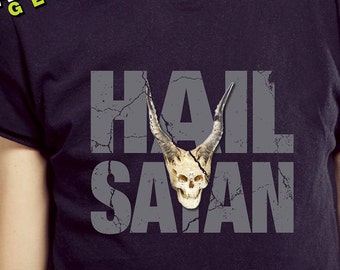 Hail Satan t-shirt, satanic, shirt, goth, hipster, hail satan, quote, trendy cool skull gift support great nation Mens Ladies swag MLG-1056