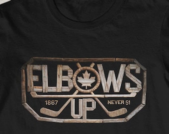 Elbows Up Canadian Hockey T-Shirt: Proud Canada Tee