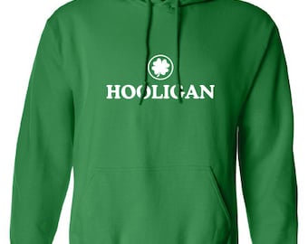 Hooligan pub Irish fight bar scotland saint st. Patrick's Paddy's ireland scottish Hoodie Hoody Sweatshirt Mens Ladies Womens mad ML-285h