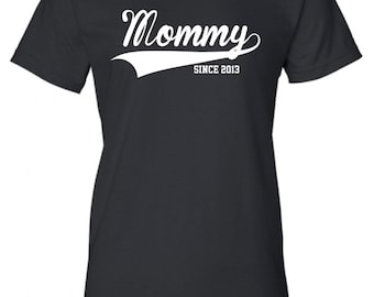 Mama seit 2019 Baby Mutterschaft junge Mädchen cooler cool gedruckt T-Shirt T-Shirt T Mens Damen Jugend Kinder lustige verrückte Labore ML-202