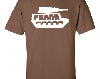 Frank the Tank Funny Drinking will Old School Printed graphic T-Shirt Tee Shirt t Mens Ladies Womens Youth Kids ML-099