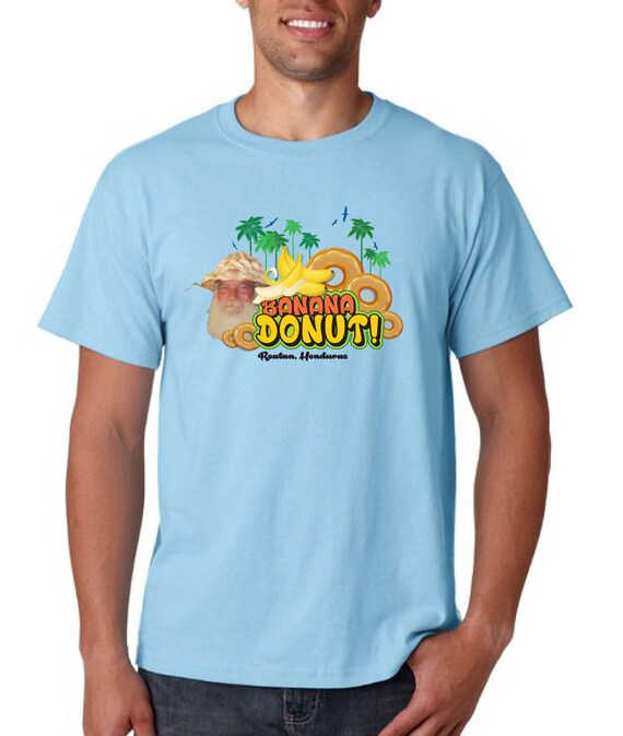 Banana Donut Tshirt Roatan Honduras Beach Guy Selling Banana Etsy