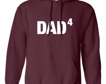 Dad4 Dad to the power of four or any number of kids T-Shirt Funny Fathers Day Gift The Best Dad Tee Shirt Tshirt Mens Kids MADLABS ML-376h