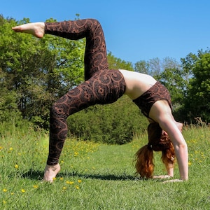 Ayahuasca Leggings in Black Shipibo