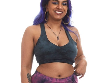 Bralette Tie Dye en gris jaspeado