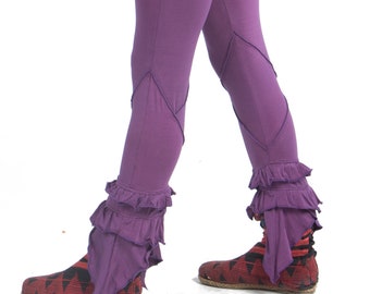 Purple Pixie Leaf Leggings