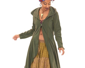 Fleece Pixie Jacket in Green