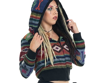Bhutani Yak Wool Cropped Hoodie