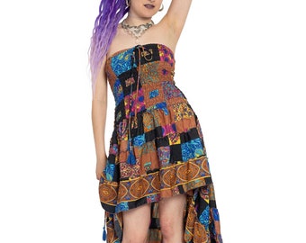 High Low Smocked Bohemian Dress