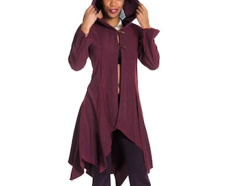 Maroon Hooded Pixie Fleece Jacket