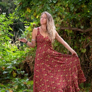 Maxi dress with top built in bra