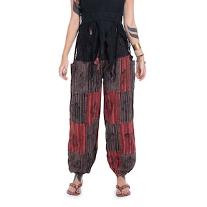 Block Printed Patchwork Hippy Trousers