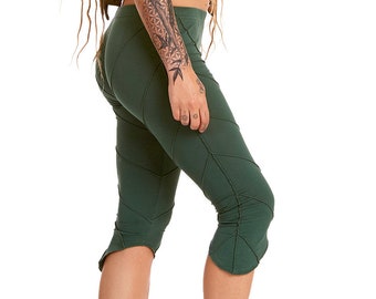 Organic Cotton Pixie Leggings in Fern