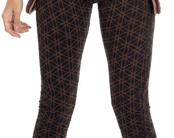 Flower of Life Sacred Geometry Print Leggings