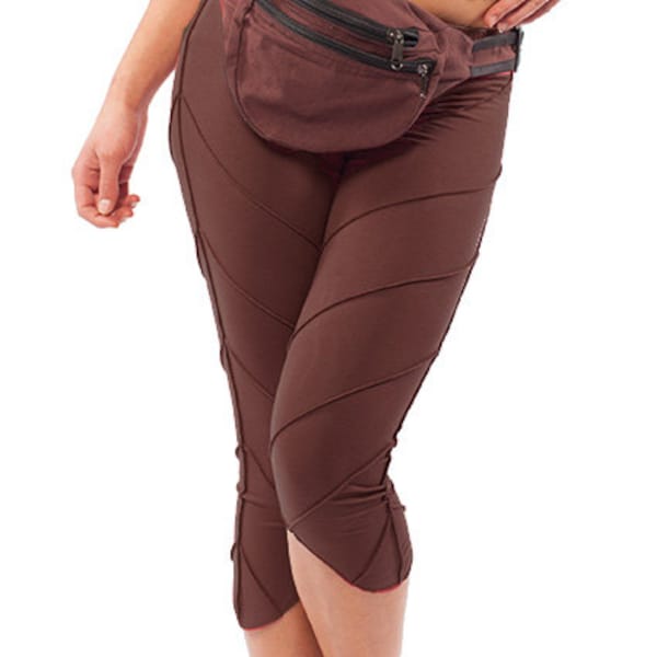 Organic Cotton Pixie Leggings in Brown