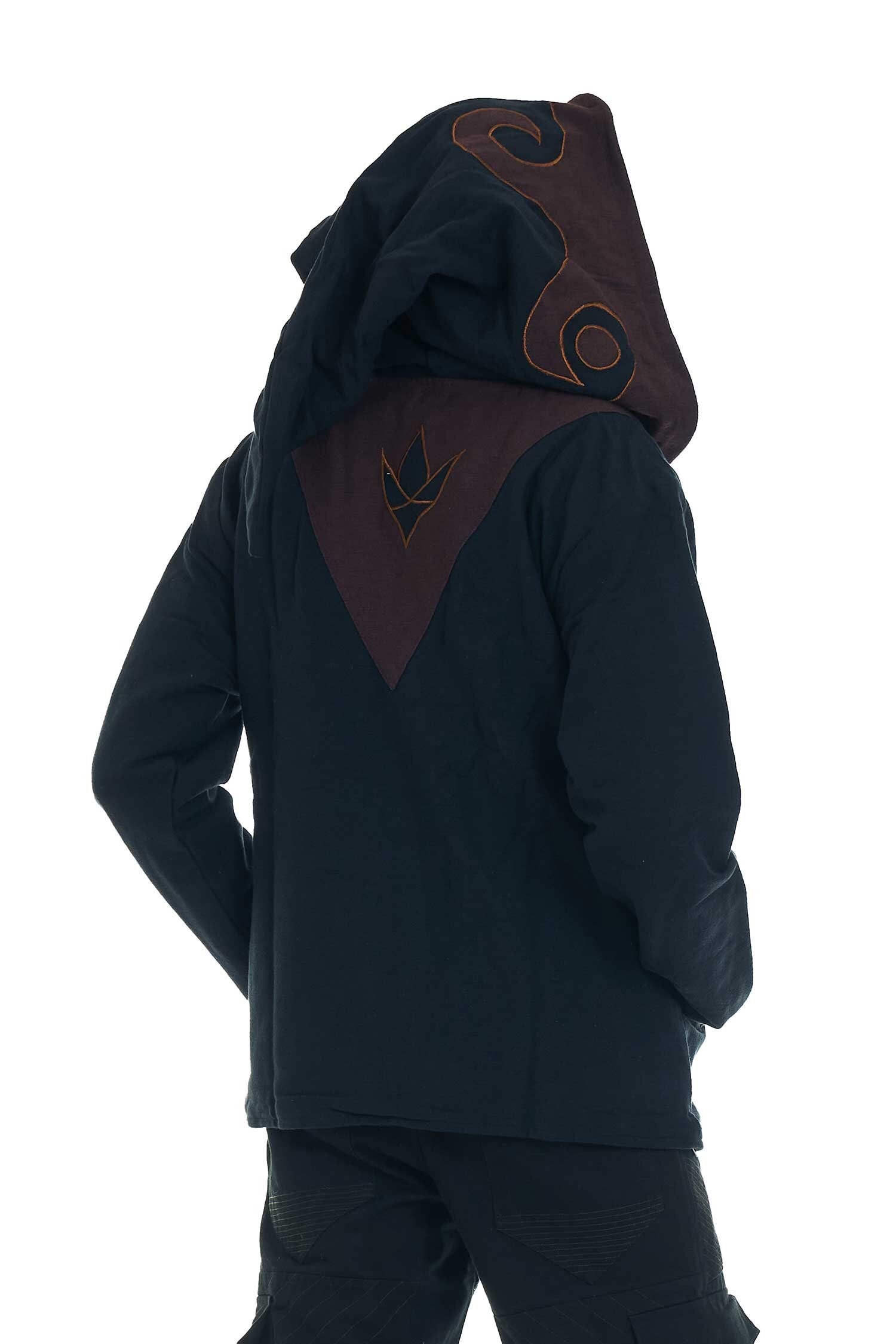 Mens Wizard Hood Cosplay Jacket in Black - Etsy