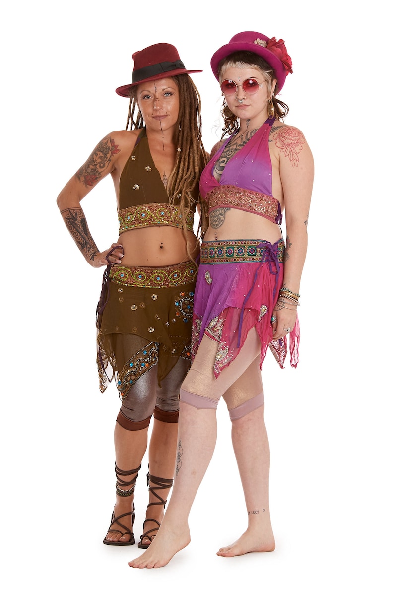 Festival Pixie Sequin Bikini and Skirt Set
