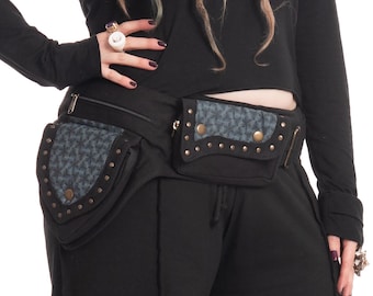 Tribal Festival Pocket Utility Belt with Geometric Print