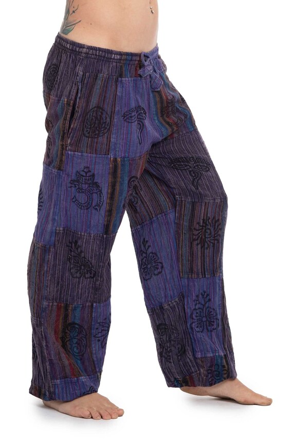 Patchwork Striped Trousers Hippie Pants  Festival Fair Trade Ethical  eBay