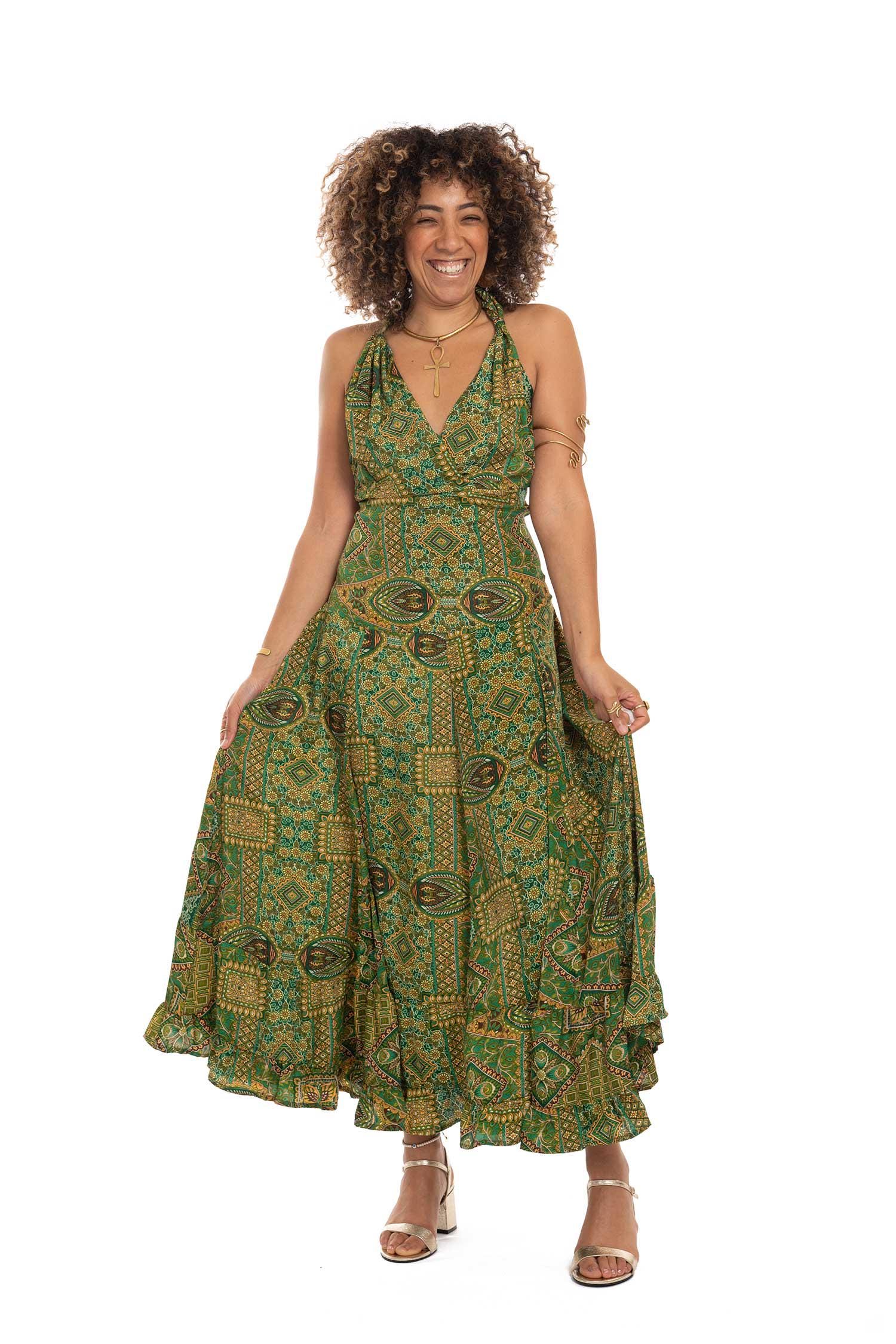 floaty boho dress Boho Maxi Summer Dress Blue / S-M