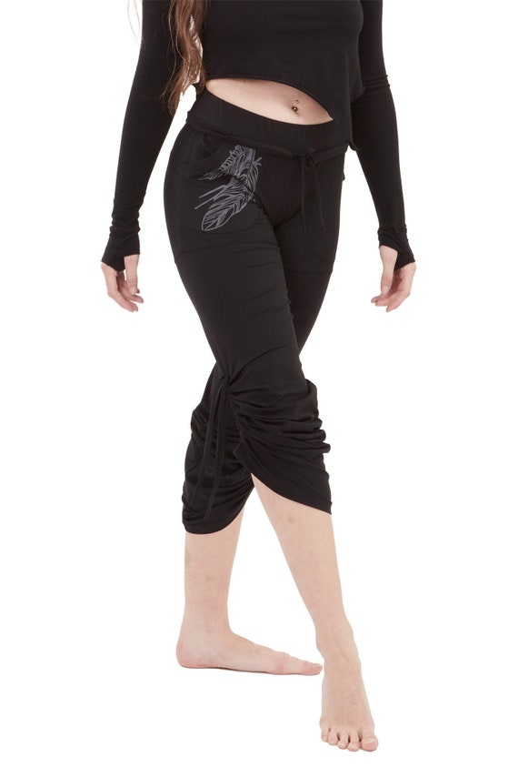 Two-way Organic Cotton Yoga Pants in Black -  Denmark