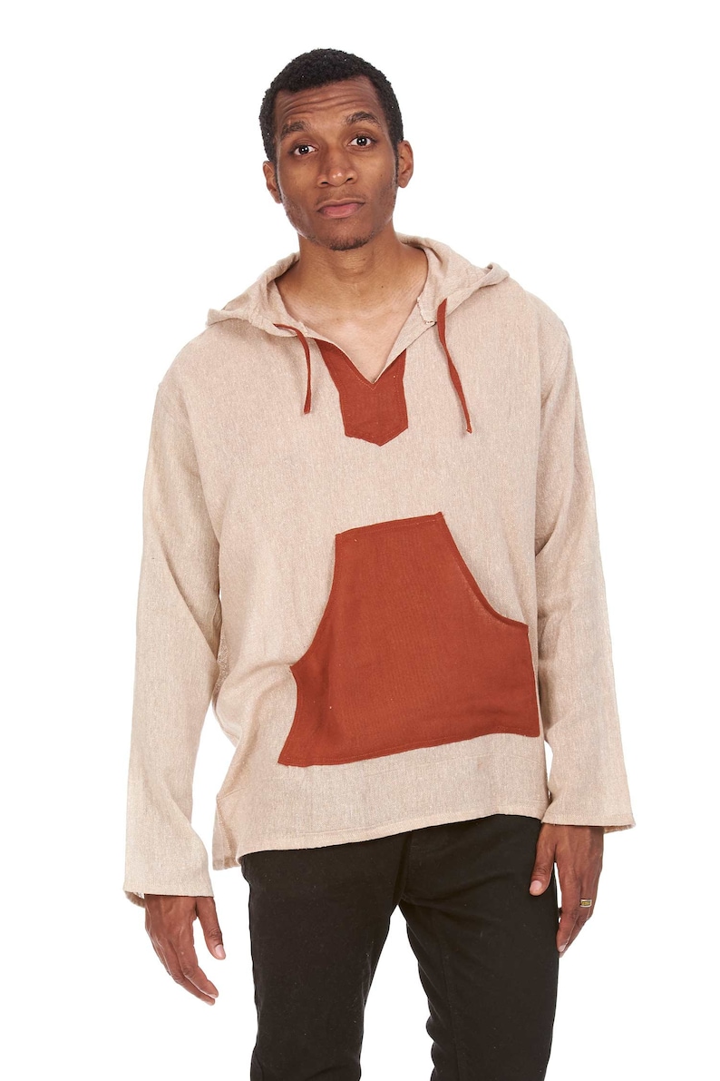 hemp clothing NATURAL HEMP HOODIE big tall xl xxl mens hippie hoodie