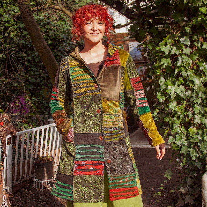 Patchwork Warm Plush Coat