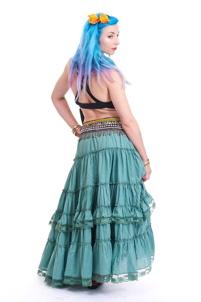 GYPSY LOVE SKIRT Long Turquoise Boho Skirt Festival Highlow Etsy UK
