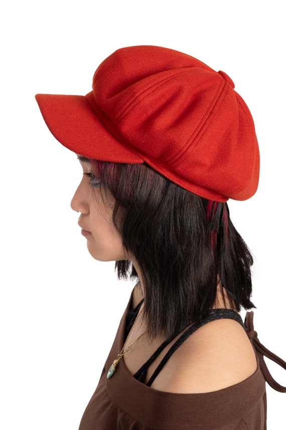Red Cabbie Hat