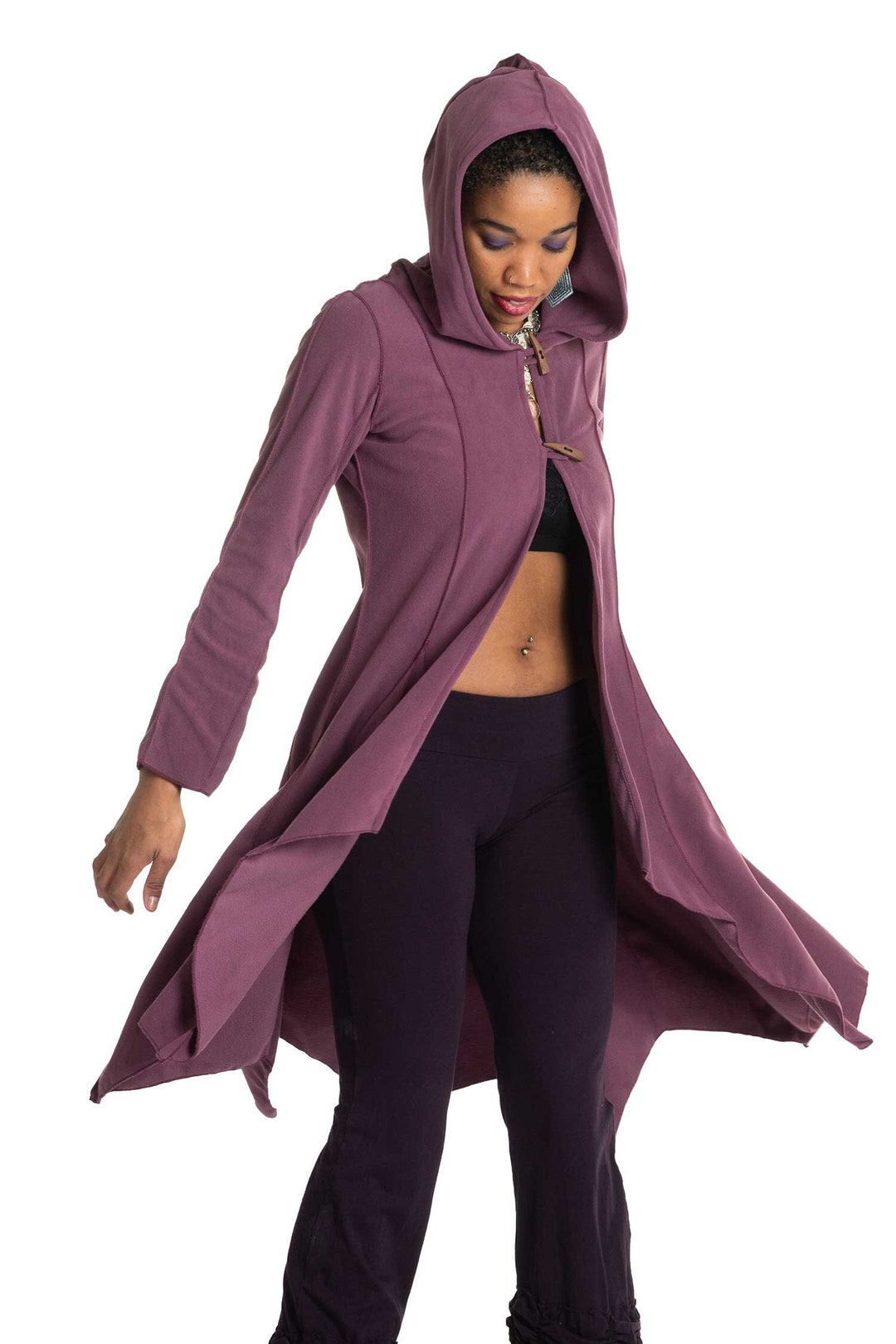 ●NERDY● Women's Curly ファージャケット (light purple) Amazon.com: QACCF Purple Wig with Bang Short Wavy Shoulder