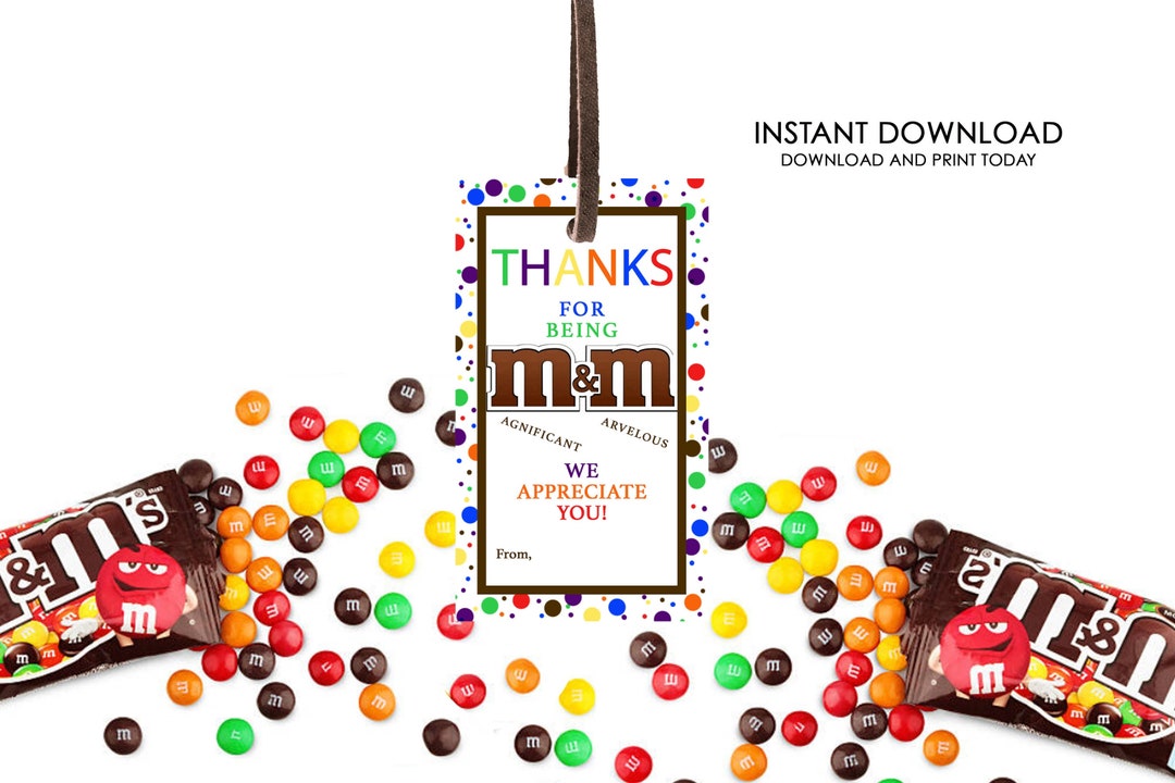 Teacher Appreciation Printable Tag Teacher Tags Candy Tag - Etsy