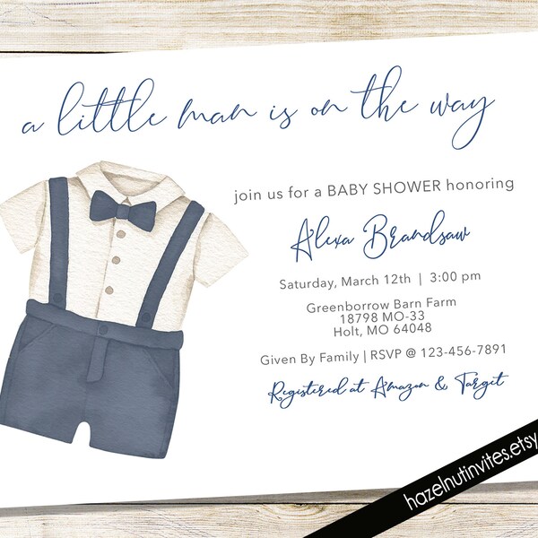 Bow Tie Invitations - Etsy
