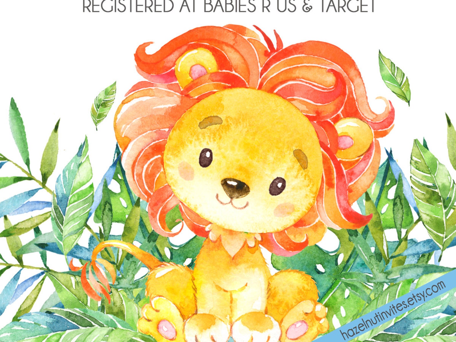 Lion Baby Shower Invitation Lion Baby Shower Lion Etsy